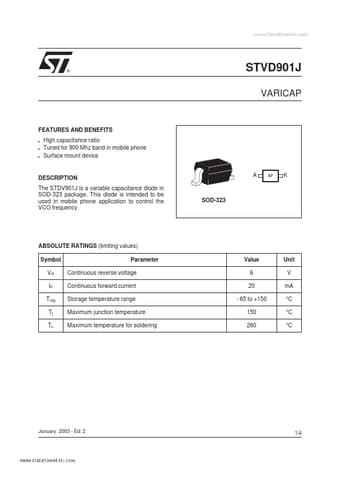  Datasheet Preview Page 1