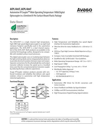  Datasheet Preview Page 1