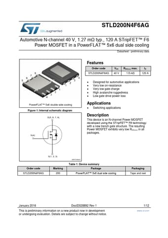  Datasheet Preview Page 1