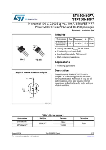  Datasheet Preview Page 1