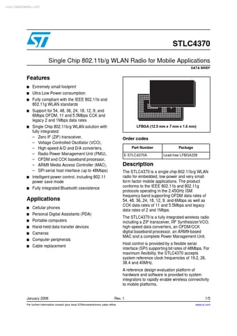 Datasheet Preview Page 1