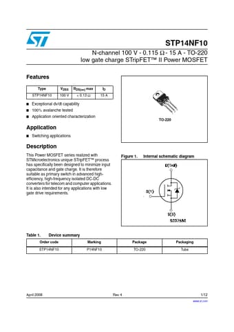  Datasheet Preview Page 1