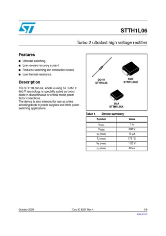  Datasheet Preview Page 1