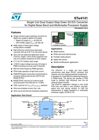  Datasheet Preview Page 1