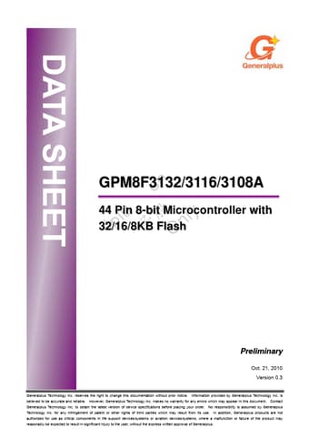  Datasheet Preview Page 1