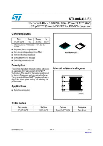  Datasheet Preview Page 1