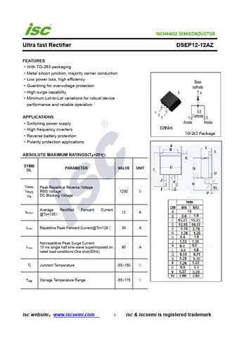  Datasheet Preview Page 1
