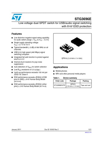  Datasheet Preview Page 1