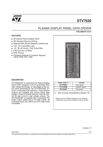  Datasheet Preview Page 1