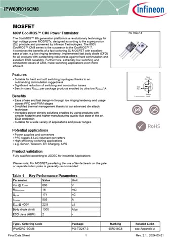  Datasheet Preview Page 1