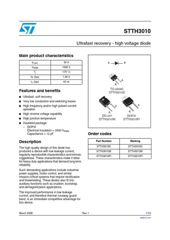  Datasheet Preview Page 1