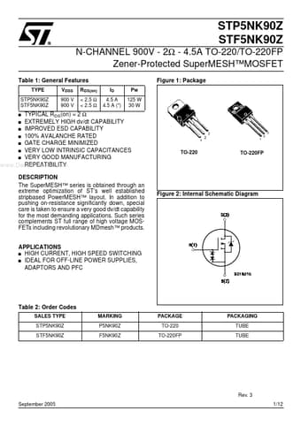  Datasheet Preview Page 1