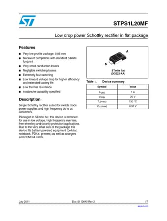  Datasheet Preview Page 1