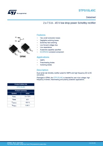 Datasheet Preview Page 1