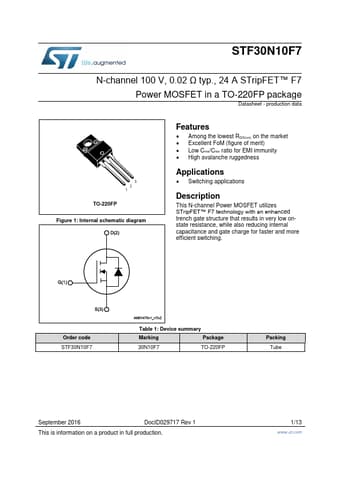  Datasheet Preview Page 1