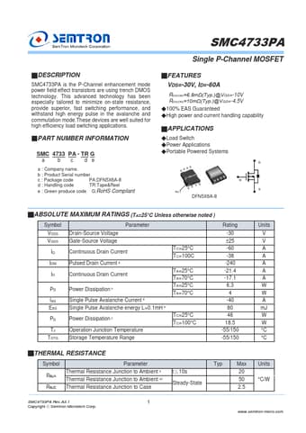  Datasheet Preview Page 1