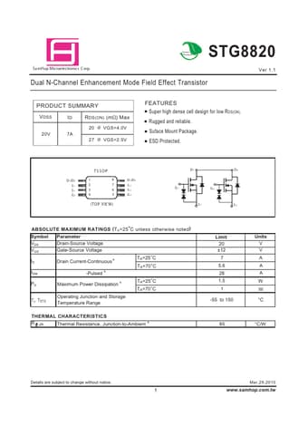  Datasheet Preview Page 1