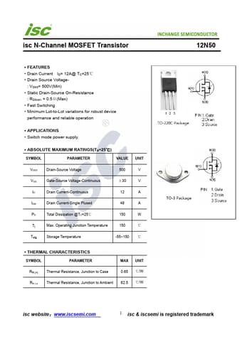  Datasheet Preview Page 1