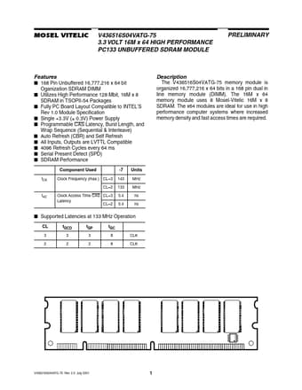  Datasheet Preview Page 1