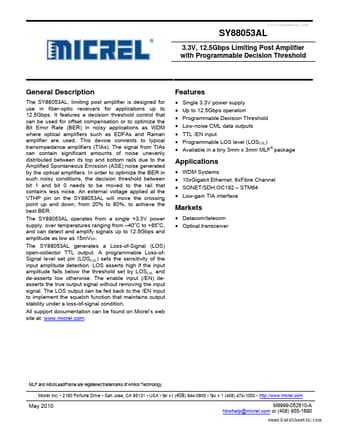  Datasheet Preview Page 1