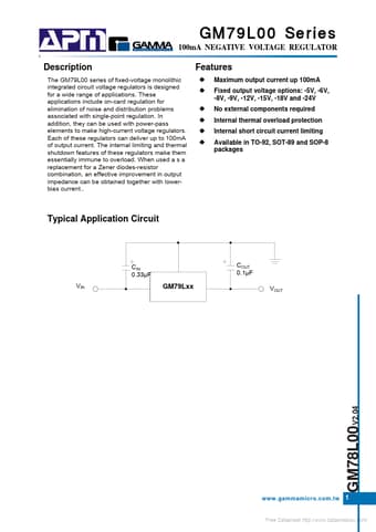  Datasheet Preview Page 1