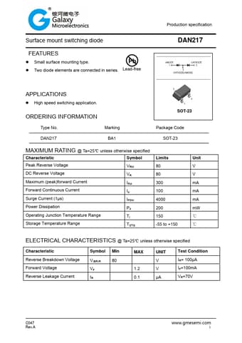  Datasheet Preview Page 1