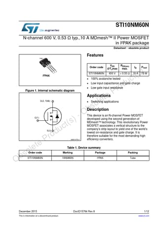  Datasheet Preview Page 1
