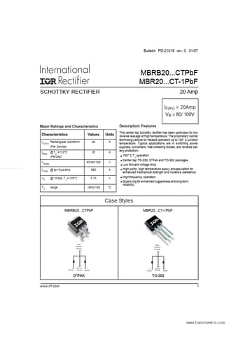  Datasheet Preview Page 1