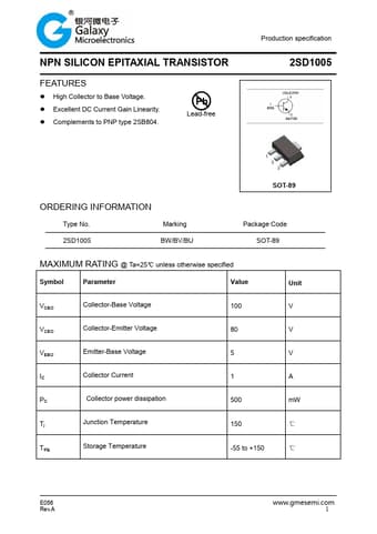  Datasheet Preview Page 1