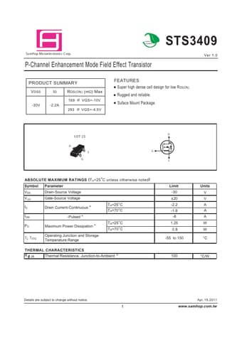  Datasheet Preview Page 1
