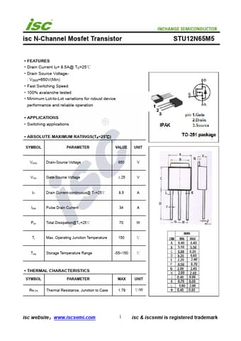  Datasheet Preview Page 1