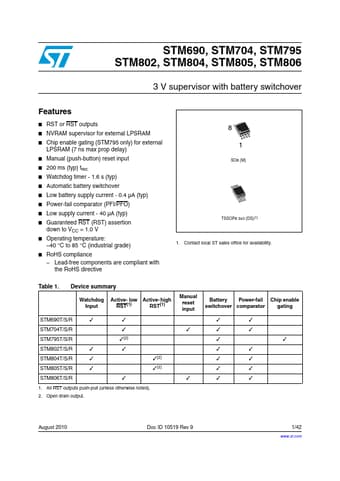  Datasheet Preview Page 1