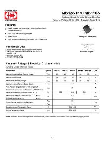  Datasheet Preview Page 1