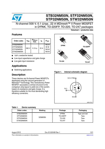  Datasheet Preview Page 1