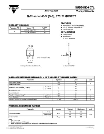  Datasheet Preview Page 1