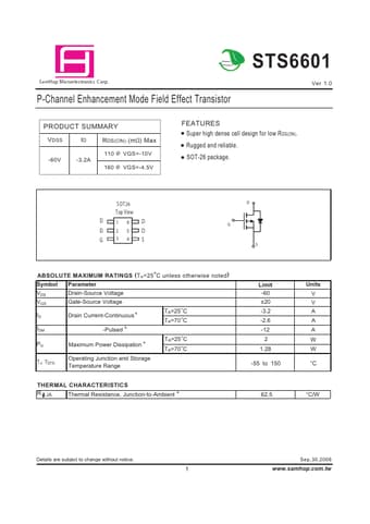 Datasheet Preview Page 1