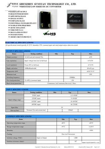  Datasheet Preview Page 1