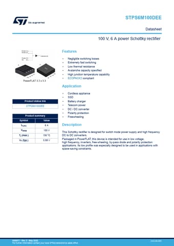  Datasheet Preview Page 1