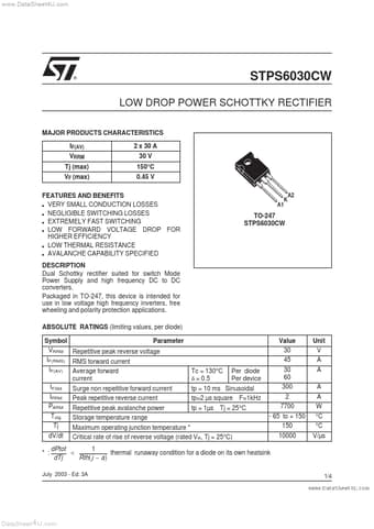  Datasheet Preview Page 1