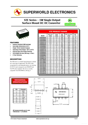  Datasheet Preview Page 1