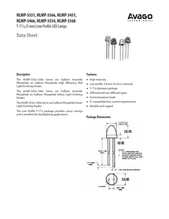  Datasheet Preview Page 1