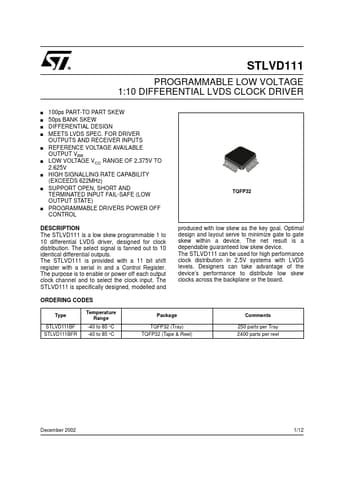  Datasheet Preview Page 1