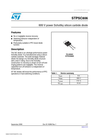  Datasheet Preview Page 1