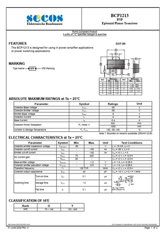  Datasheet Preview Page 1