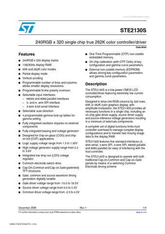  Datasheet Preview Page 1