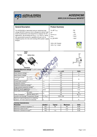 Datasheet Preview Page 1