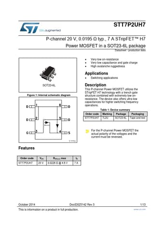  Datasheet Preview Page 1