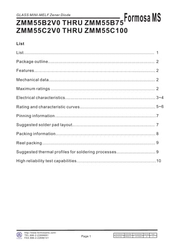  Datasheet Preview Page 1