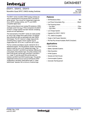  Datasheet Preview Page 1