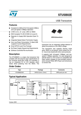  Datasheet Preview Page 1
